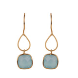 Silvetto Aqua Chalcedony Earrings