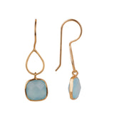 Silvetto Aqua Chalcedony Earrings