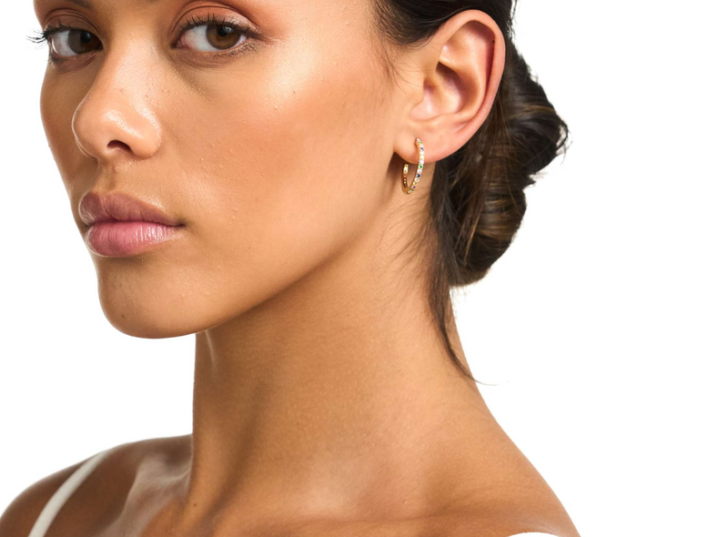 Vama | Carissa Earrings | Metal-Sterling Silver | Stone-Multi CZ | Finish-Shiny