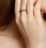 Mala Tourmaline Gemstones Ring