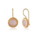 Fern Rose Quartz Earrings