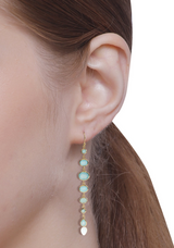 Vama | Lyla earrings | Metal-Sterling Silver | Stone-Aqua Chalcedony | Finish-Shiny