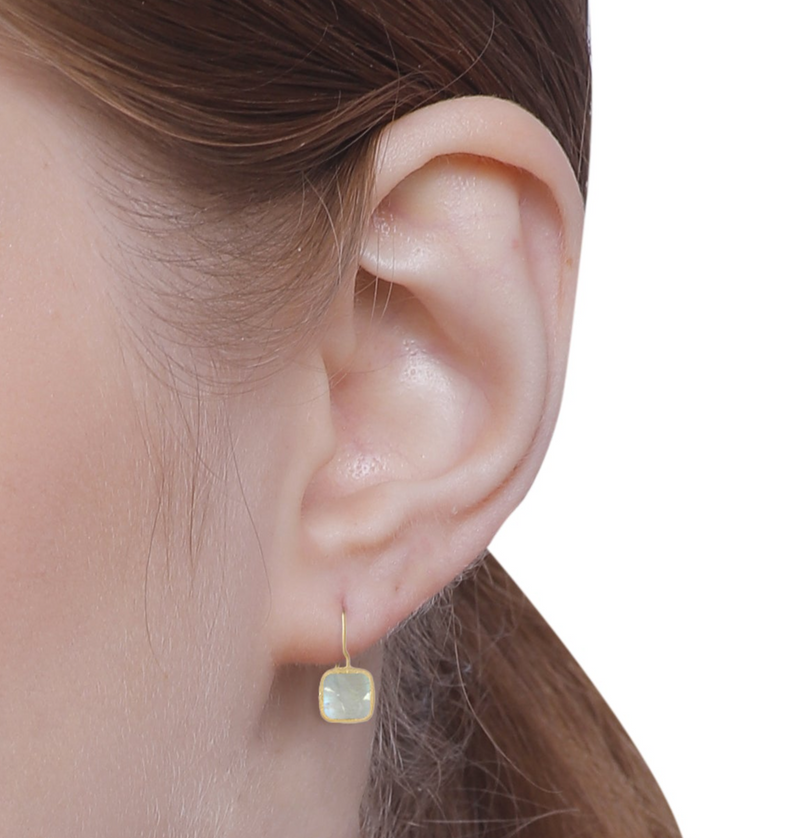 Vama | Inaya Earrings | Metal-Sterling Silver | Stone-Moonstone | Finish-Shiny