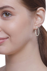 Vama | Aurelia Earrings With Hoops Small | Metal-Sterling Silver | Finish-Matt