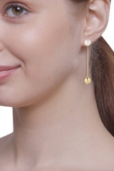 Vama | Hera Earrings | Metal-Sterling Silver | Stone-White Pearl | Finish-Shiny