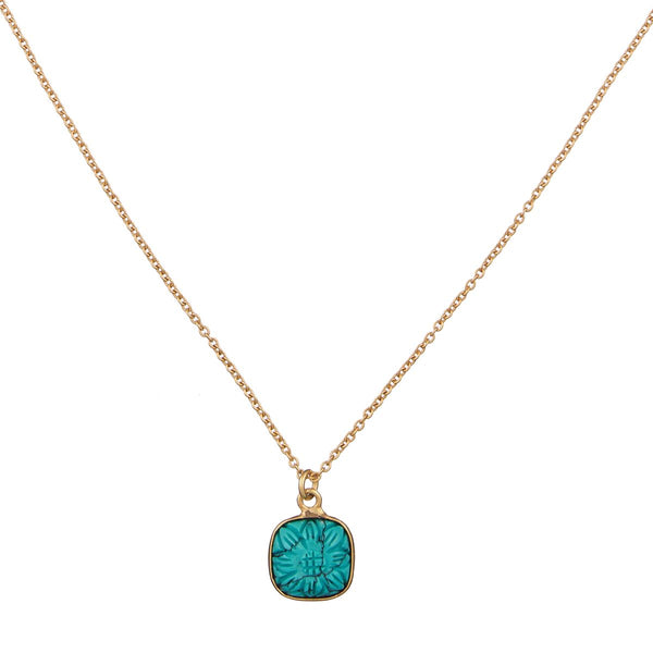 Vama | Caliste Necklace | Metal-Sterling Silver | Stone-Turquoise | Finish-Shiny