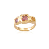 Vama Couture Larissa Ring | Metal-Gold | Stone-Citrine pink tourmaline | Finish-Shiny