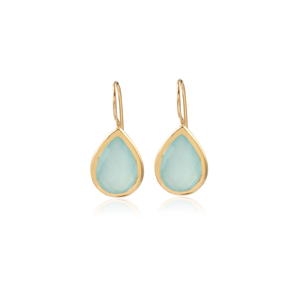 Aqua chalcedony sale earrings