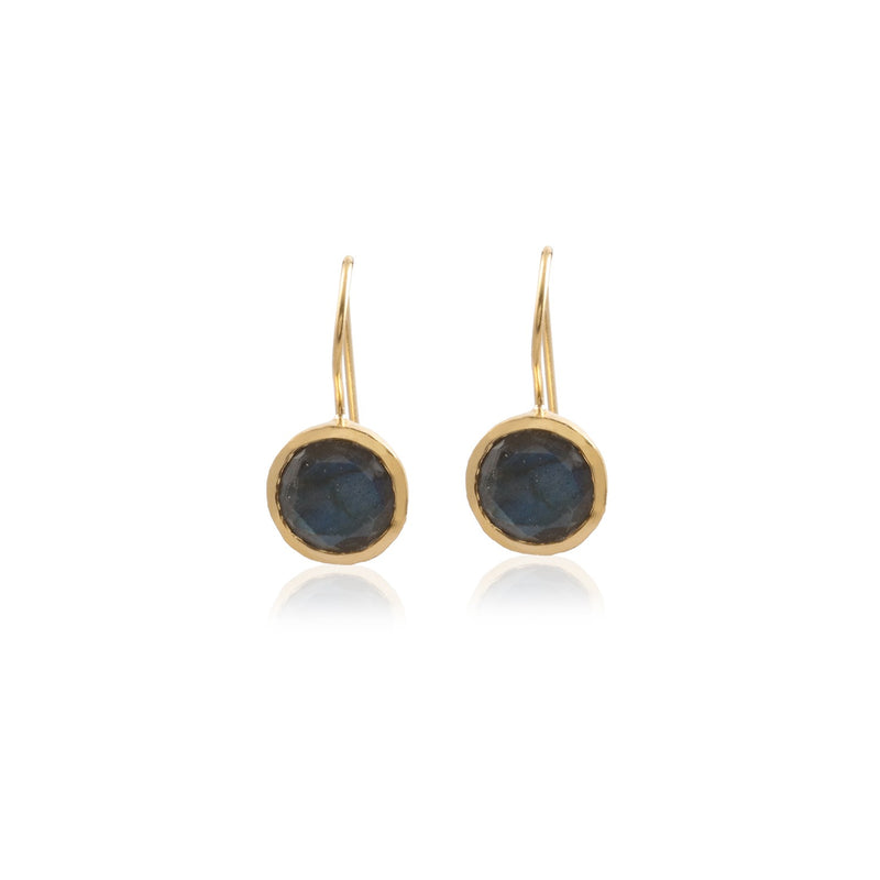 Vama Couture Orion Earrings | Metal-Gold | Stone-Black Onyx | Finish-Shiny