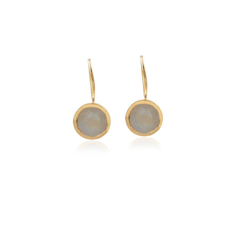 Vama Couture Orion Earrings | Metal-Gold | Stone-Labaradorite | Finish-Shiny