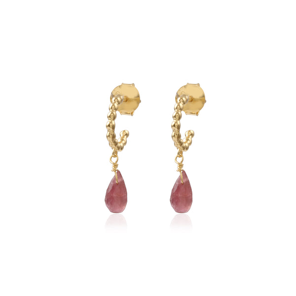 Vama Couture Gloria Earrings | Metal-Gold | Stone-Turquoise | Finish-Shiny