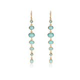 Vama Couture Lyla earrings | Metal-Gold | Stone-Aqua Chalcedony | Finish-Shiny
