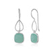 Vama Couture | Silvetto Earrings in Sterling Silver with Aqua Chalcedony | Elegant Jewellery in Australia