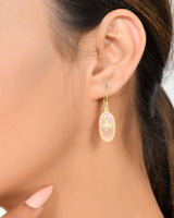 Vama | Maira Earrings | Metal-Sterling Silver | Stone: Rose Quartz | Finish-Shiny