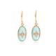 Vama | Maira Earrings | Metal-Sterling Silver | Stone-Aqua Chalcedony | Finish-Shiny