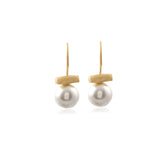 Vama Couture Bertie Earrings | Metal-Gold | Stone-White Pearl | Finish-Shiny