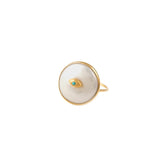 Vama Couture Genoa Ring | Metal-Gold | Stone-Mother-Of-Pearl | Finish-Shiny