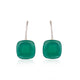 Vama | Aspen Earrings | Metal-Sterling Silver | Stone-Green Onyx | Finish-Matt