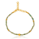 Vama Couture Ornos Bracelet | Stone-Aqua Chalcedony | Finish-Brushed