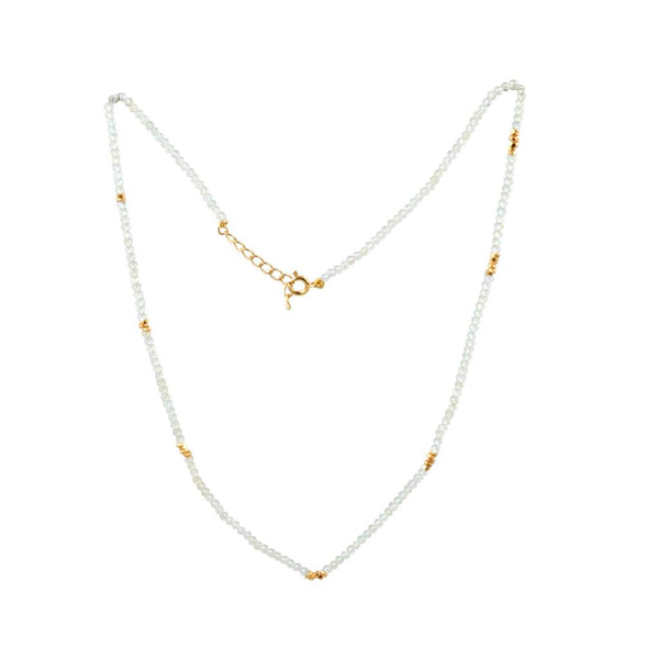 Vama Couture Aabha Necklace | Metal-Gold | Stone: White Pearl | Finish-Shiny