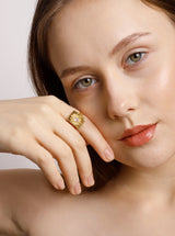 Jaci Ring in Sterling Silver with Crystal Stone | Shiny Finish Jewellery in Australia