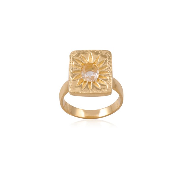 Vama Couture Jaci Ring | Metal-Gold | Stone-Crystal | Finish-Shiny