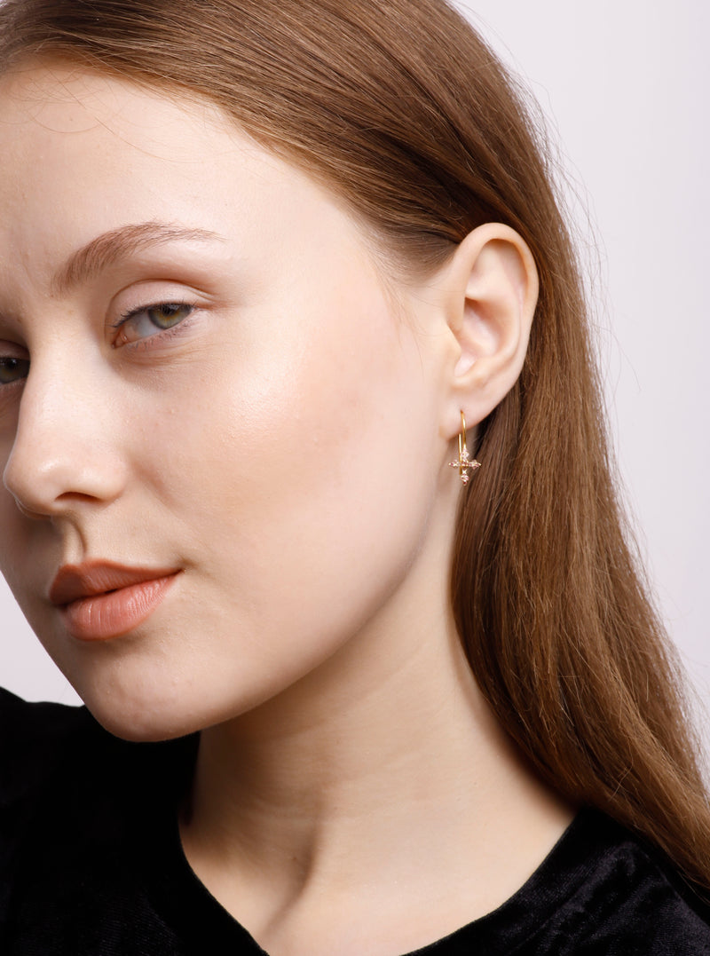 Vama Couture Thalassa Earrings | Metal-Gold | Stone-Tourmaline | Finish-Shiny