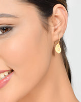 Vama | Zohra Earrings | Metal-Sterling Silver | Stone-Aqua Chalcedony | Finish-Matt