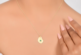 Vama Couture | Zohra Necklace in Sterling Silver with Green Onyx | Elegant Jewellery in Australia