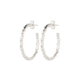 Vama Couture Aurelia Earrings With Hoops Small | Metal-Silver | Finish-Shiny