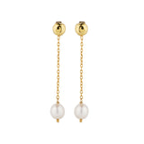 Vama Couture Rhea Earrings | Metal-Gold | Stone-Freshwater Pearl | Finish-Shiny