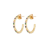 Vama Couture Carissa Earrings | Metal-Gold | Stone-Multi cz | Finish-Shiny