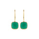 Vama | Calista Earrings | Metal-Sterling Silver | Stone-Green Onyx | Finish-Shiny