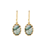 Vama Couture Aurora Earrings | Metal-Gold | Stone-Labarodorite | Finish-Shiny